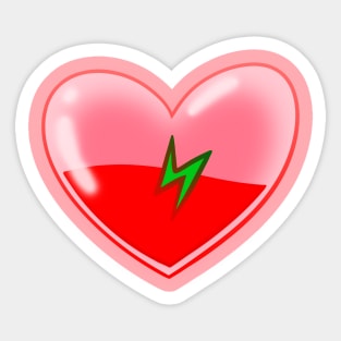 Charging Heart Sticker